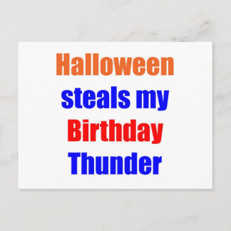 Postal Trueno de cumpleaños de Halloween
