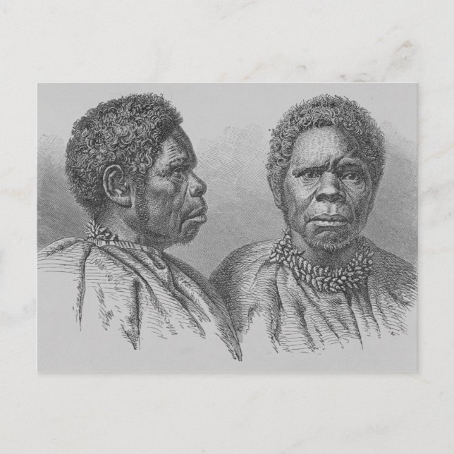 Postal Truganina, la última mujer de Tasmania (Anverso)