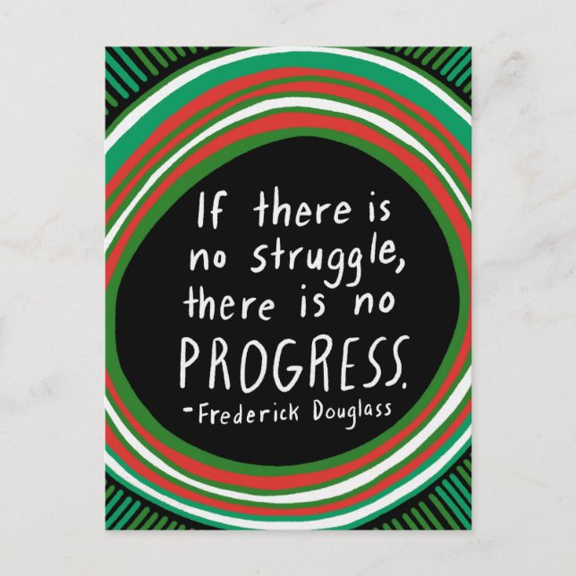 Postal TRUGGGLE PROGRESS Douglass Citation (Anverso)
