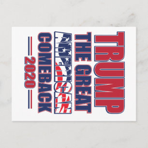 Postal Trump 2020 El gran regreso de Estados Unidos
