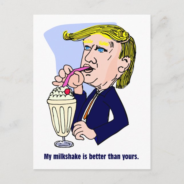 Postal Trump 2020 - Mi batido es mejor que el tuyo (Anverso)
