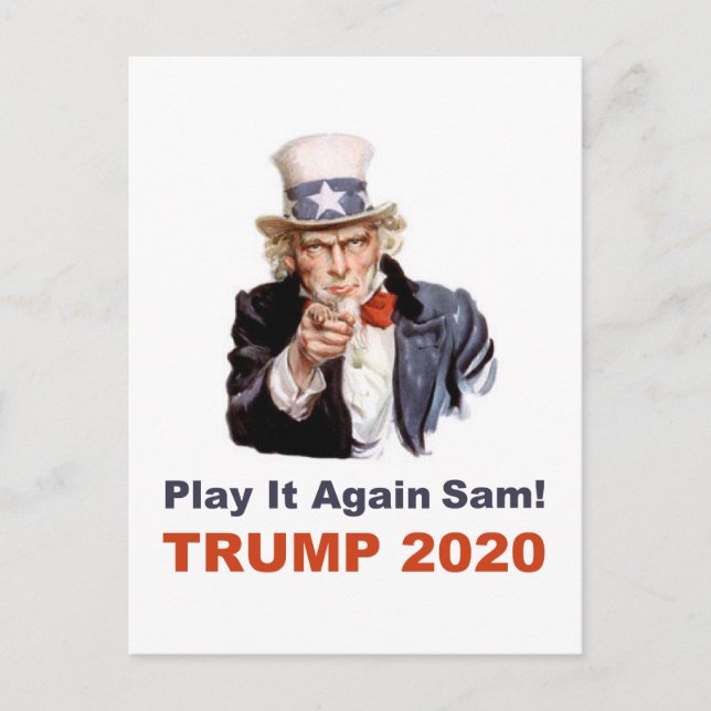 Postal Trump 2020 Tómenlo de nuevo Sam popular (Anverso)
