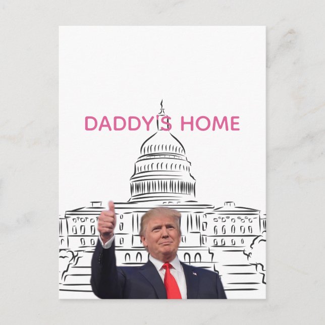 Postal Trump 2024 devuelve a Estados Unidos a casa de pap (Anverso)