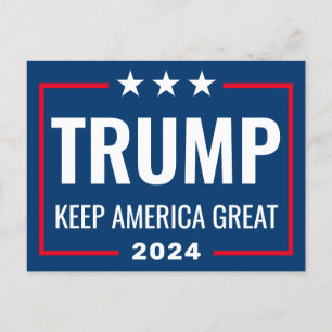 Postal Trump 2024 Mantenga a Estados Unidos grande - rojo