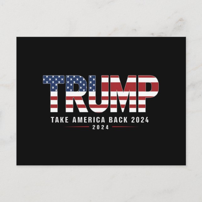 Postal Trump 2024 Recuperar los regalos estadounidenses d (Anverso)