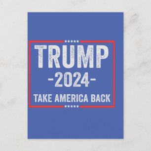 Postal Trump 2024 Republicano Patriótico Elección Preside