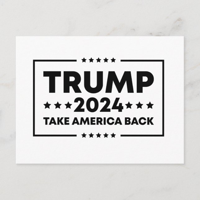 Postal Trump 2024: Trump recuperará a Estados Unidos (Anverso)