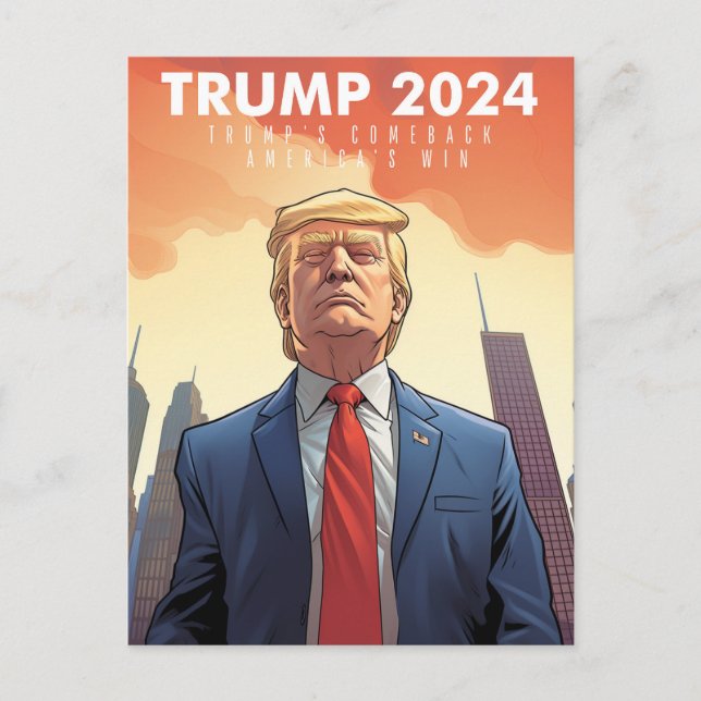 Postal Trump 2024 - USA - Make America Great Again - Come (Anverso)