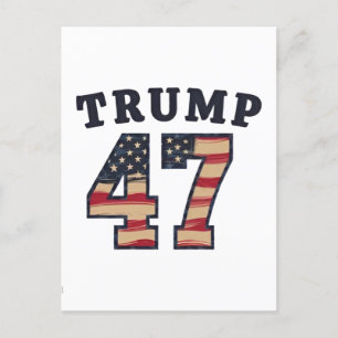 Postal Trump 47 Orgulloso Día de Inauguración de Estados 