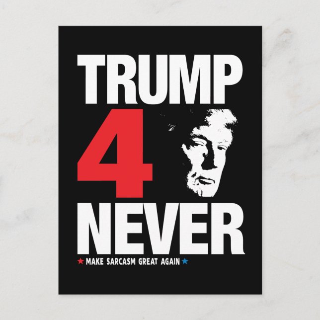 Postal Trump 4 Nunca (Anverso)