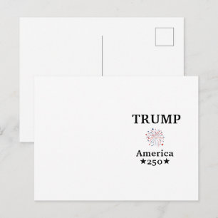 Postal Trump América 250 Nombre Personalizado