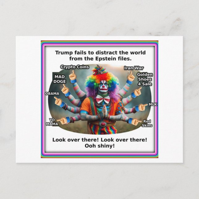 Postal Trump como Shiva el destructor (Anverso)