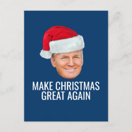 Postal Trump con Santa Hat - Hacer a los Navidades grande