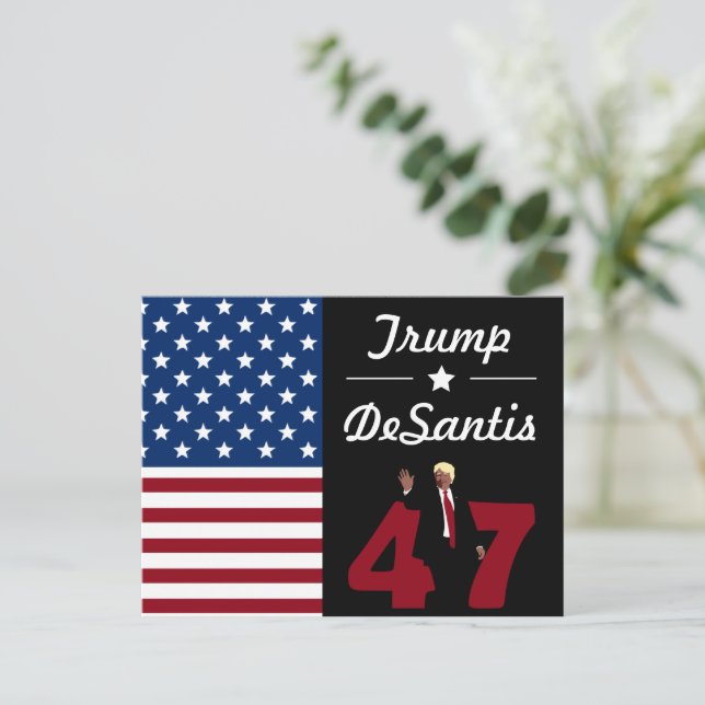 Postal Trump Desantis 2024 (Anverso de pie)