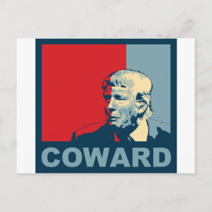Postal Trump/Drumpf: Coward (Hope colors)