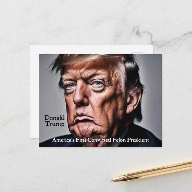 Postal Trump: El primer presidente convicto de Estados Un (Anverso/Reverso In Situ)