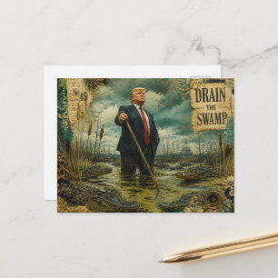 Postal Trump en el pantano Collage