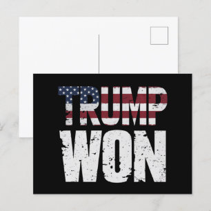 Postal Trump Ganó 47º Presidente de EE. UU. Ganó Elección