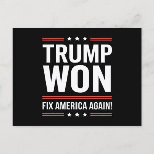 Postal Trump Ganó MAGA Trump Ganador 2024 Arregla América