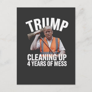 Postal Trump limpiando 4 años de basura de desorden