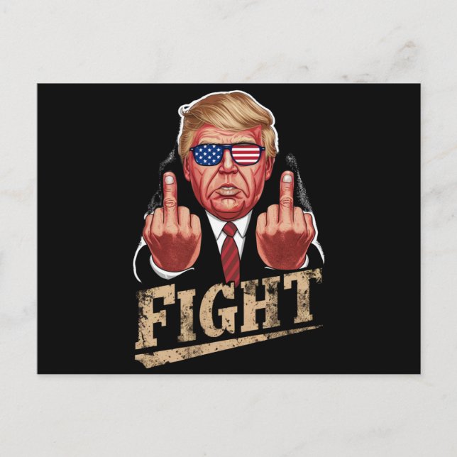 Postal Trump lucha contra la vendimia retro electoral est (Anverso)