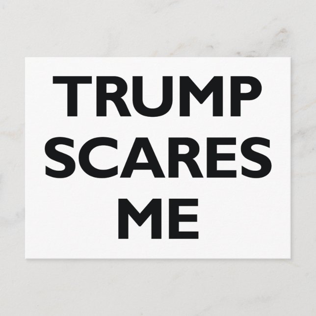 Postal Trump me asusta (Anverso)