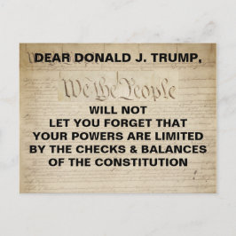 Postal Trump nosotros los controles y equilibrios popular