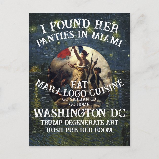 Postal Trump Panties Miami Catholic Church White (Anverso)