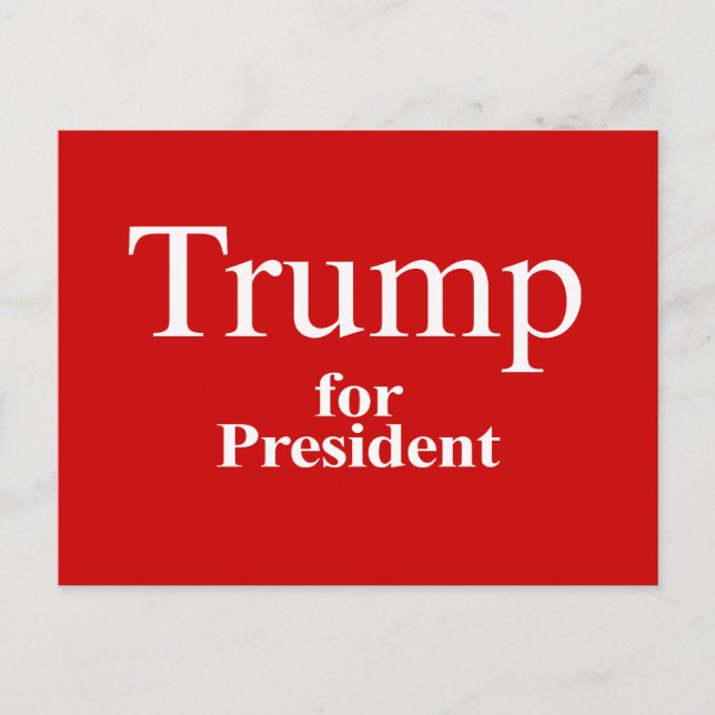 Postal Trump para presidente (Anverso)
