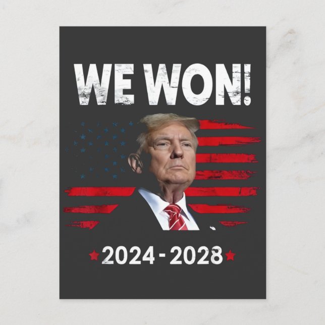 Postal Trump, presidente de Maga orgulloso, ganó el Día d (Anverso)