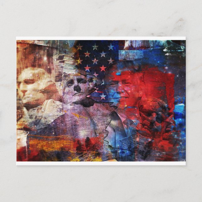 Postal Trump sobre el Monte Rushmore (Anverso)