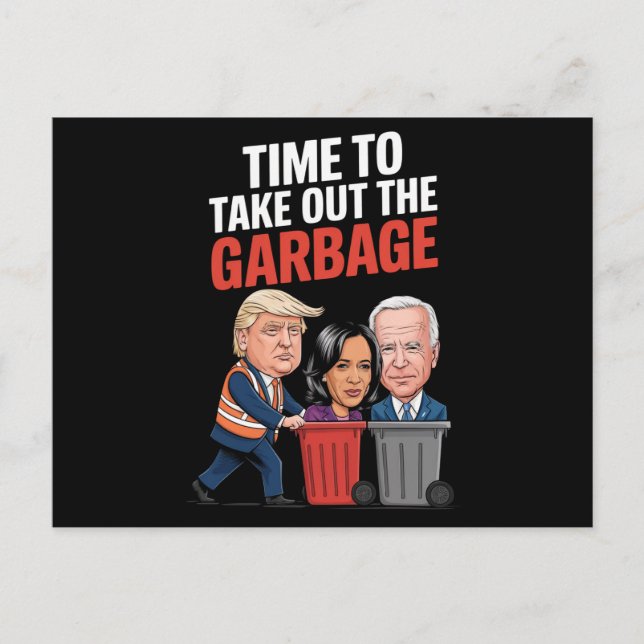 Postal Trump Tiempo De Sacar La Basura (Anverso)