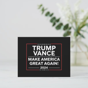 Postal Trump Vance 2024 Presidente JD Vance Vice MAGA