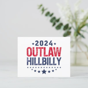 Postal Trump Vance 2024 Proscrito Bandera de EE. UU. Hill
