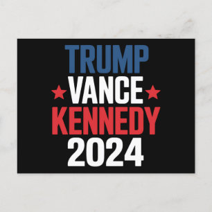 Postal Trump Vance Kennedy Presidente 2024 Elección 