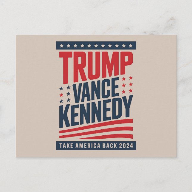 Postal Trump Vance Kennedy retrocede a Estados Unidos 202 (Anverso)