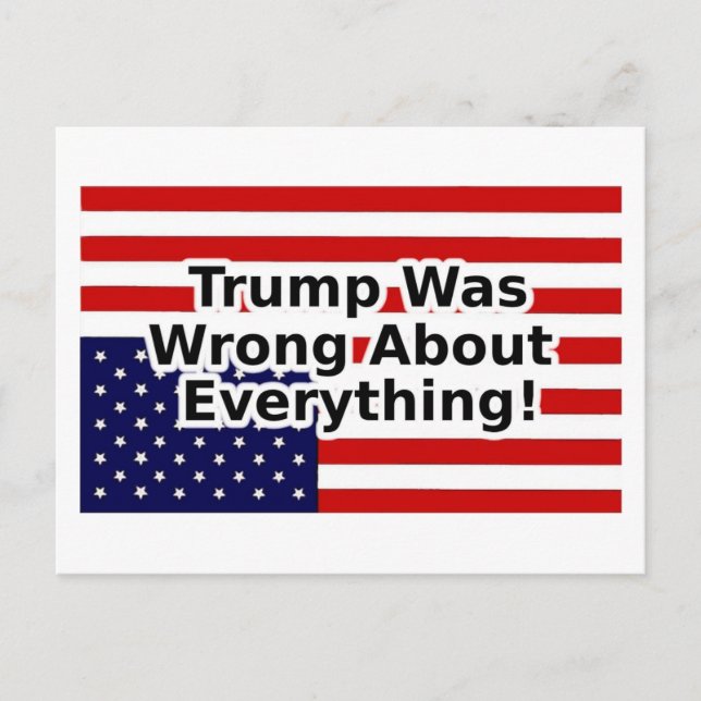 Postal Trump was wrong about everything upside down flag (Anverso)