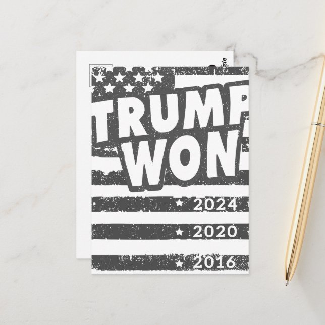 Postal Trump Won (Anverso/Reverso In Situ)