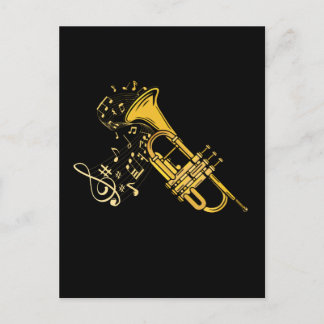 Postal Trumpet Player Jazz Music Gift Big Band Trumpet