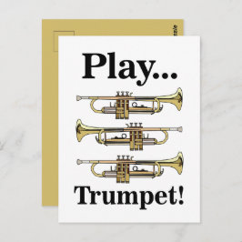 Postal Trumpet Player Trumpeter Musician