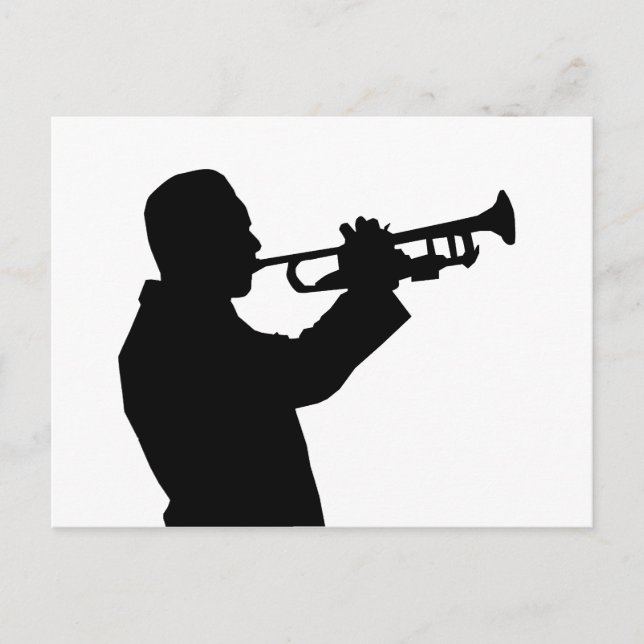 Postal Trumpeter, silueta de trompeta (Anverso)