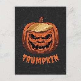 Postal Trumpkin: Calabaza de Halloween de Donald Trump