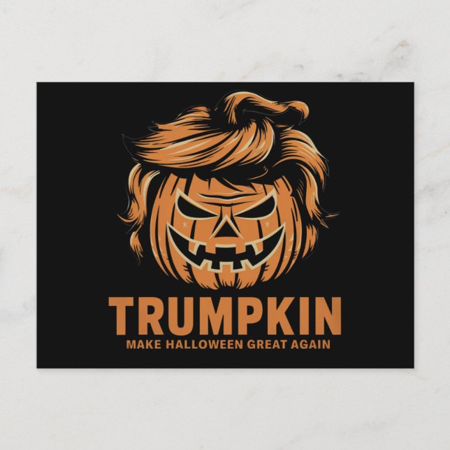 Postal Trumpkin de Halloween vuelve a hacer grande a Hall (Anverso)