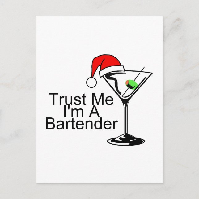 Postal Trust Me Im A Bartender Martini (Anverso)