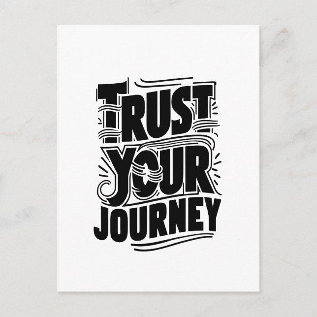 Postal Trust Your Journey Vertical Typography Art (Anverso)