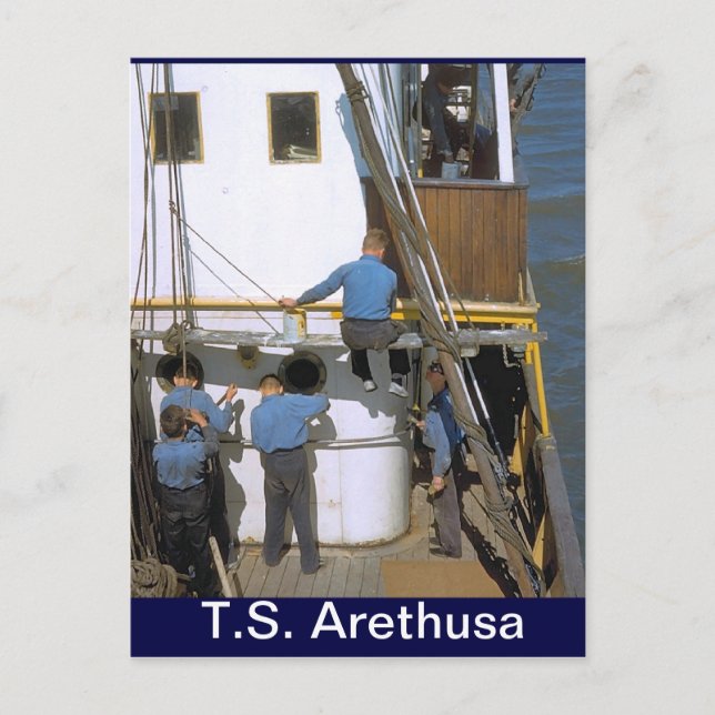 Postal TS Arethusa, fiesta de mantenimiento (Anverso)