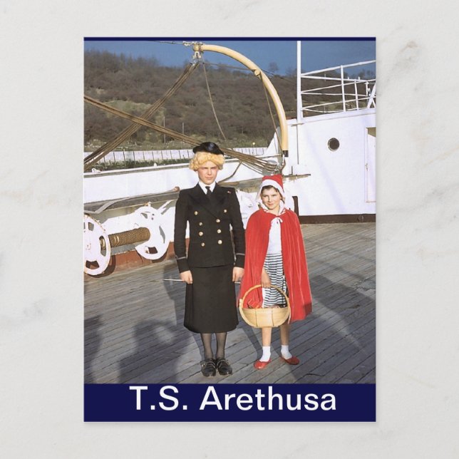 Postal TS Arethusa, fiesta Navidad (Anverso)