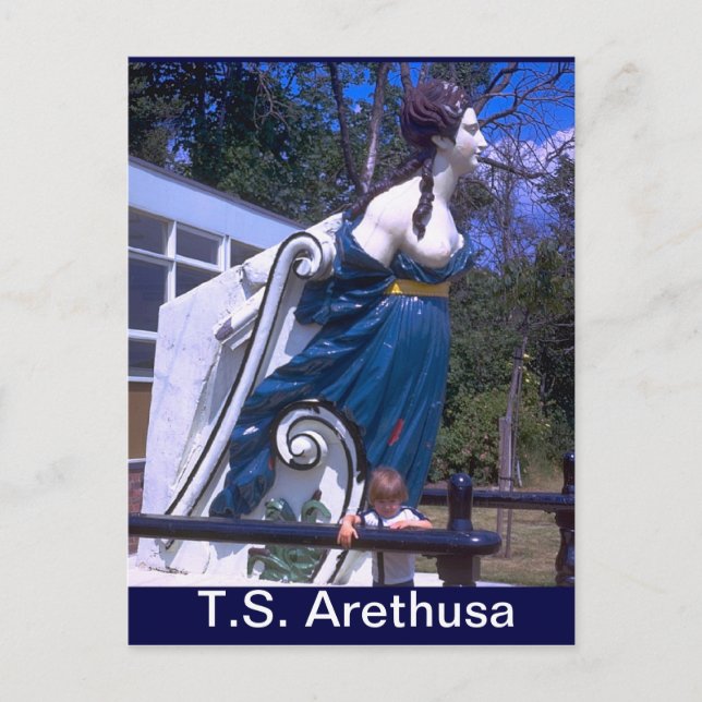 Postal TS Arethusa, Figurehead de HMS Arethusa (Anverso)