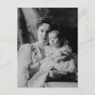 Postal Tsarina Alexandra de Rusia y Tsarevitch Alexis