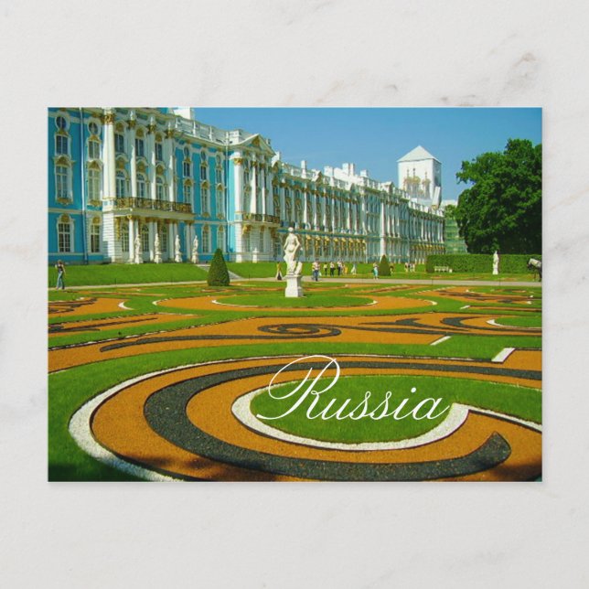 Postal Tsarskoye Selo Pushkin Cathrine Palace Rusia (Anverso)